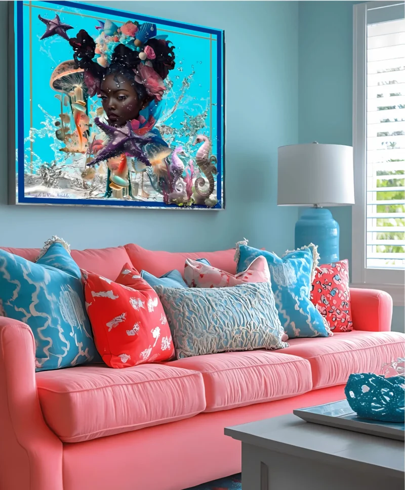 Pañuelo "Diosa del Mar": Lujo y Misterio Oceánico - Imagen 4