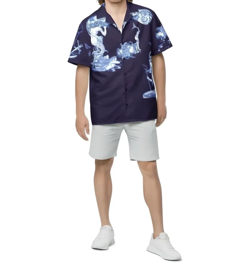 Camisa Neptuno y las Sirenas diseño exclusivo Inma de la Riva