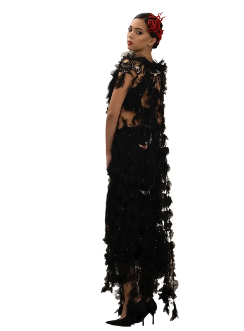 Conjunto “Enrejado Nocturno”: Elegancia Artesanal para la Noche - Imagen 4