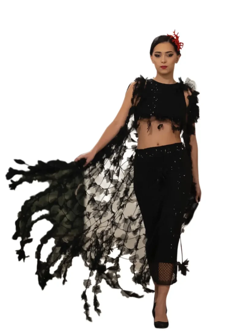 Conjunto “Enrejado Nocturno”: Elegancia Artesanal para la Noche - Imagen 3
