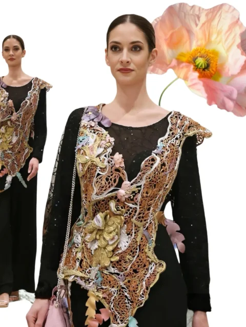 Conjunto “Elegancia Escultórica”: Fusión de Arte y Moda Sofisticada