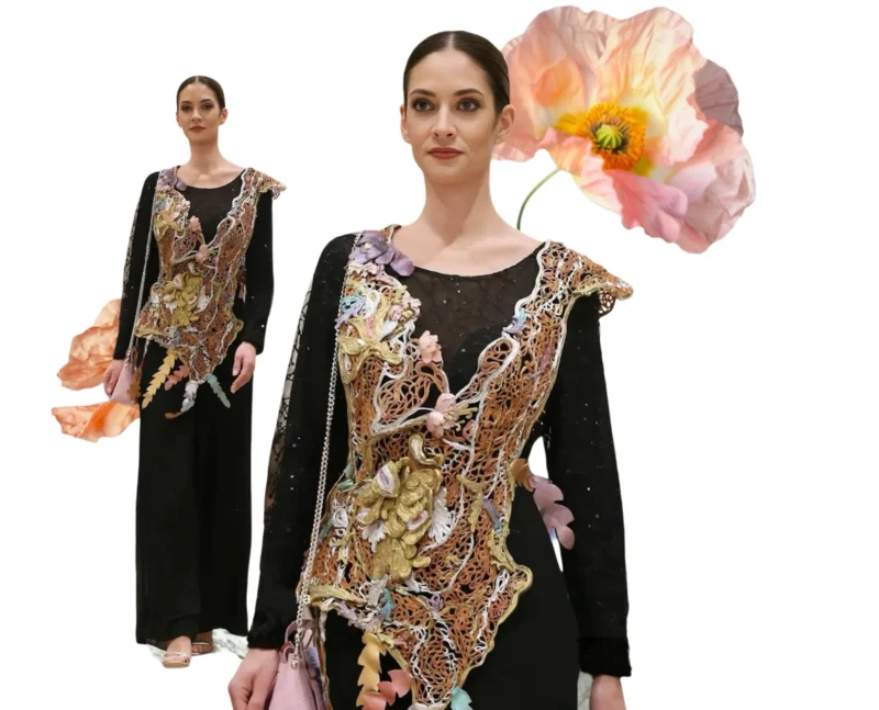 Conjunto “Elegancia Escultórica”: Fusión de Arte y Moda Sofisticada