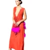 Vestido Diseño único Inma de la Riva "Sueño Fortuny Fucsia"