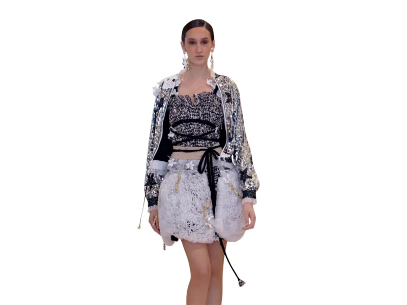 Conjunto "Blanco y Negro": Brillo, Glamour y Bohemia Chic - Imagen 4