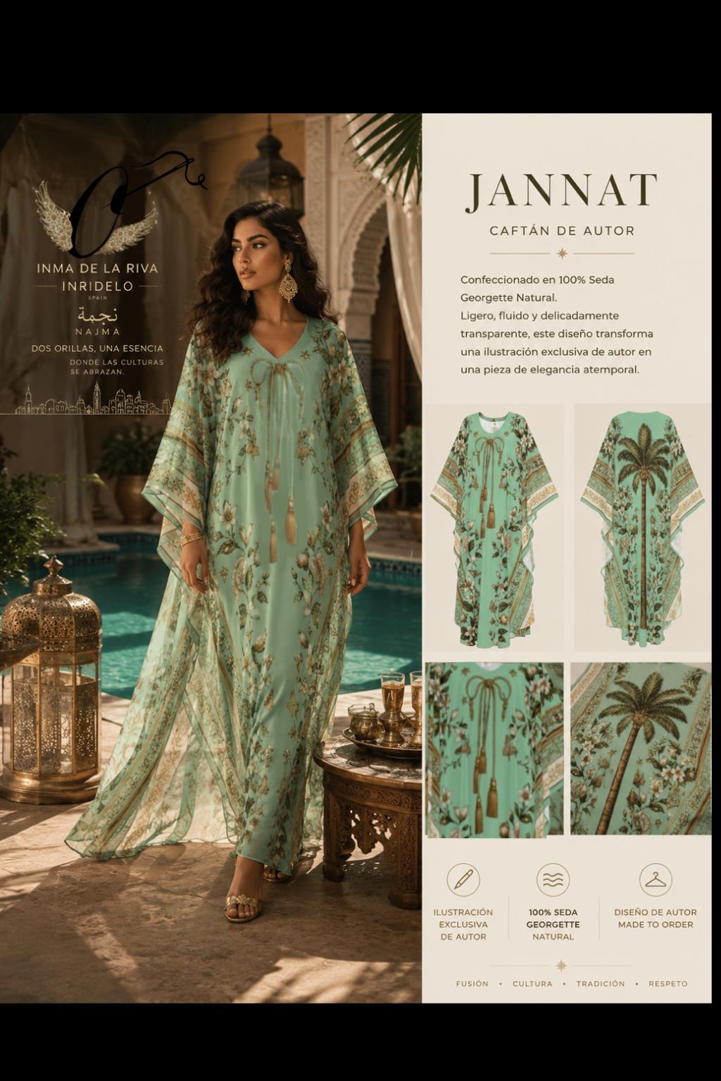 Caftán JANNAT Emerald – Resort Collection