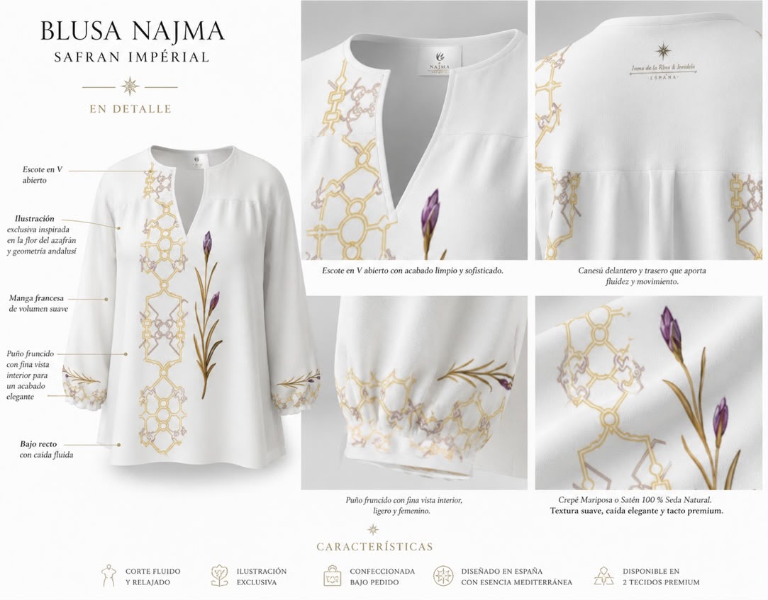 Blusa ZAHRA Safran Imperial - Imagen 3