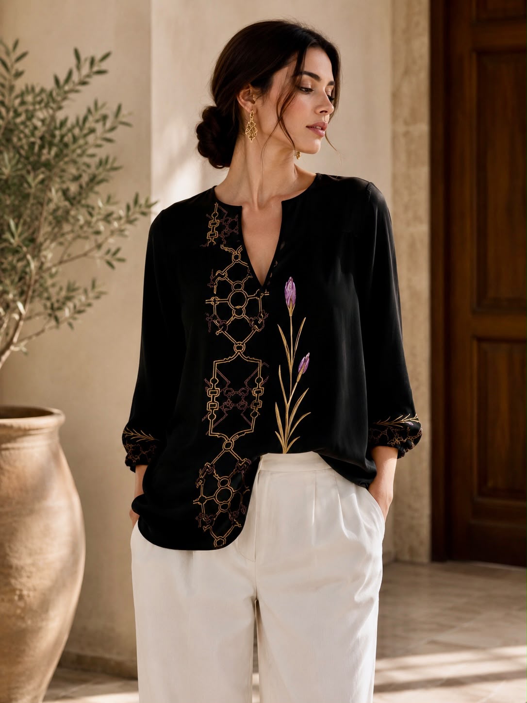 Blusa ZAHRA Safran Imperial - Imagen 4