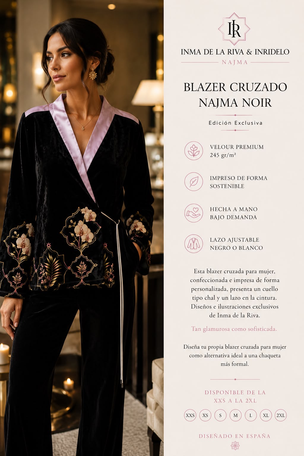 Blazer Cruzado NAJMA Noir – Edición Exclusiva - Imagen 2